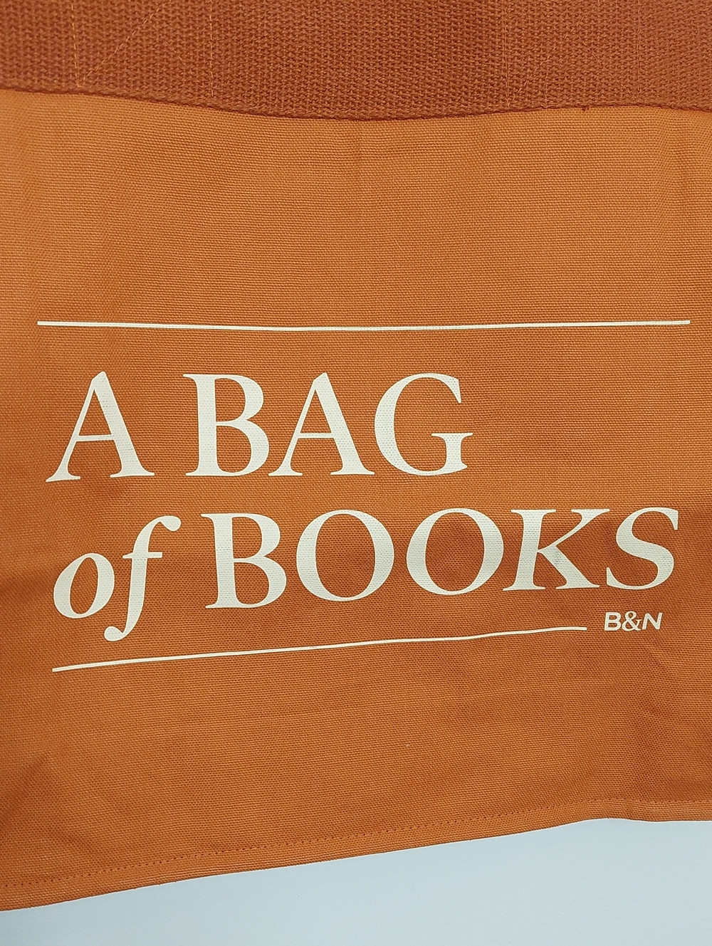 Barnes & Noble Tote Bag Rust Orange Organic Cotton - Picture 4 of 12